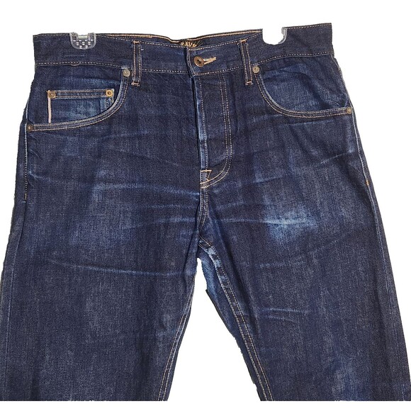 BRAVE STAR SELVEDGE JEANS SLIM STRAIGHT Men's 33 x 30 CONE DENIM Indigo Blue - Picture 3 of 16